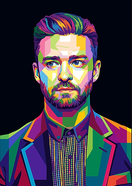 Justin Timberlake Pop Art Portrait