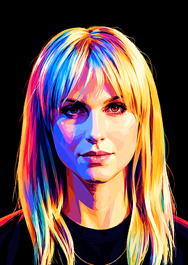 Colorful Pop Art Portrait of Hayley Williams