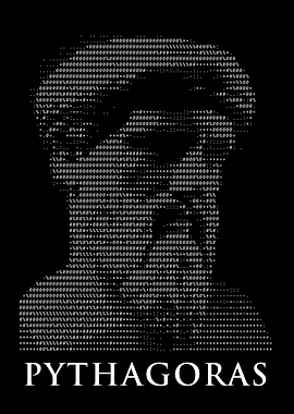 Pythagoras ASCII Art Portrait