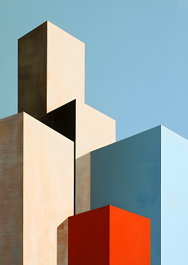 Minimalist Geometric Abstract Architecture