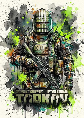 Killa Escape From Tarkov Watercolor Art