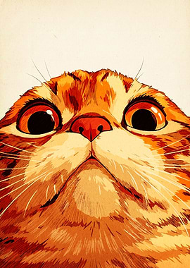 Close-up Portrait of an Orange Cat
