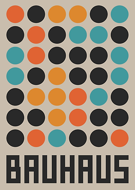 Bauhaus Minimalist Geometric Poster