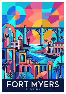 Fort Myers Florida Travel Poster