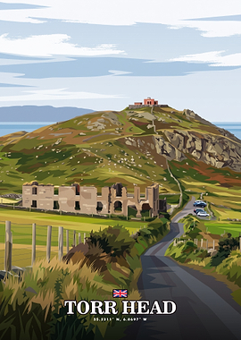 Torr Head Northern Ireland Travel Poster