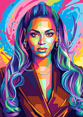 Beyoncé Pop Art Portrait
