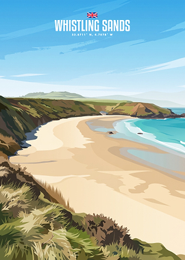 Whistling Sands Travel Poster