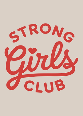 Strong Girls Club Typography Poster