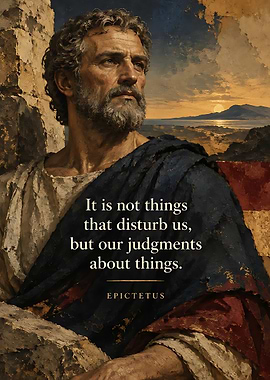 Epictetus Stoic Philosophy Quote Poster