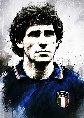 Paolo Rossi Italy Soccer Portrait