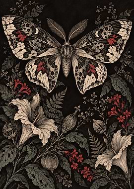 Botanical Nocturne — Moth of the Night Garden