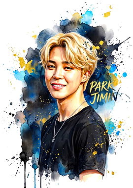 Park Jimin Watercolor Portrait