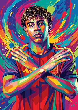 Lamine Yamal Pop Art Portrait