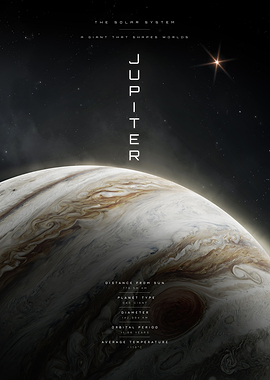 Jupiter Solar System Educational Poster