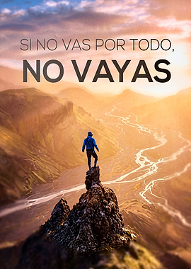 Mountain Hiker Motivation Poster