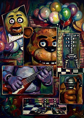 Five Nights at Freddy's Collage Art