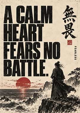 Samurai Fearless Inspirational Poster