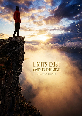 Summit Sunrise Motivational Art Pos