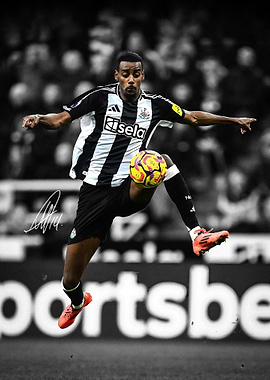 Alexander Isak Newcastle United Action Shot