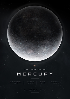 Mercury Solar System Educational Poster