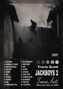 Travis Scott Jackboys 2 Album Poster