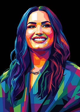 Demi Lovato WPAP Pop Art Portrait