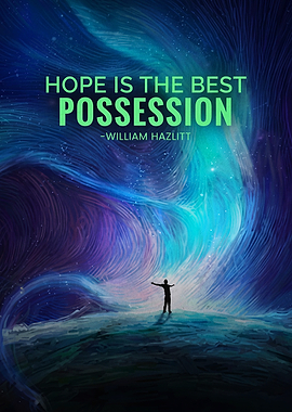 Hope Quote Cosmic Abstract Art