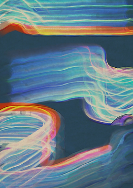 Abstract Light Trails Motion Art