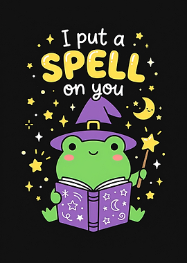 Cute Frog Wizard Spell Casting
