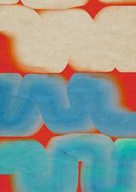 Abstract Wavy Layers in Vibrant Colors