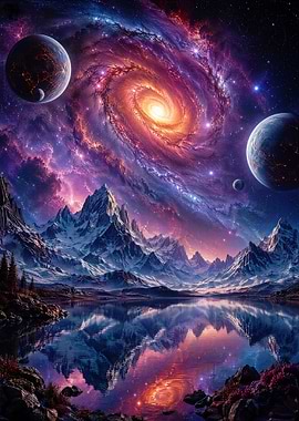 Landscape with Galaxy