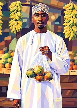 Tupac Shakur in Traditional Omani Attire