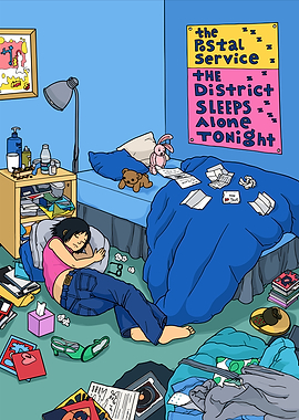 The Postal Service Bedroom Illustration