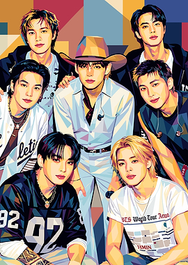 BTS Members Low Poly Pop Art