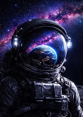 Astronaut Galaxy Space Cosmic Art