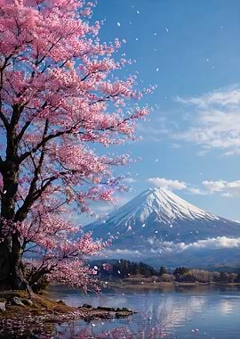 landscape with sakura