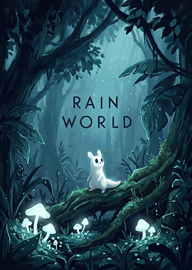 Rain World Slugcat Forest Poster