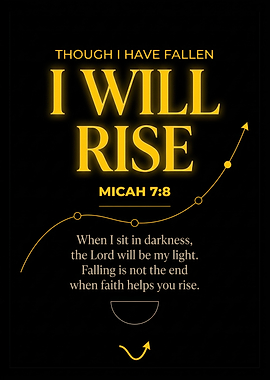 I Will Rise Inspirational Quote Poster
