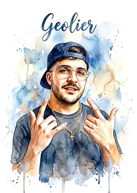 Geolier Watercolor Portrait Illustration