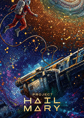 Project Hail Mary Mosaic Space Poster
