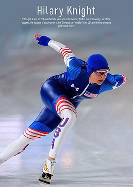 Hilary Knight Speed Skating Action