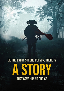 Samurai Quote Dark Cinematic Art