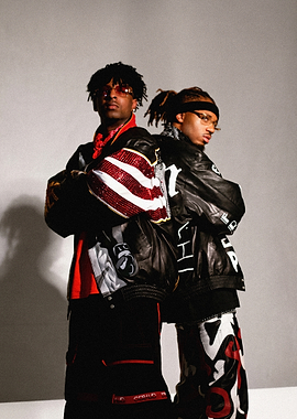 21 Savage and Metro Boomin Portrait Poster