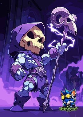 Chibi Skeletor Masters of the Universe Art