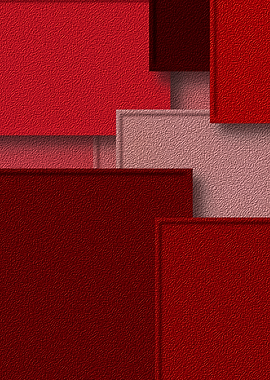 Abstract Red Textured Geometric Layers