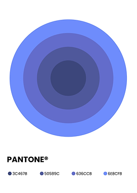 Pantone Blue Color Palette Circles
