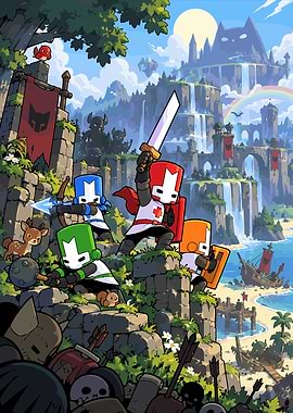 Castle Crashers Knights Adventure Scene