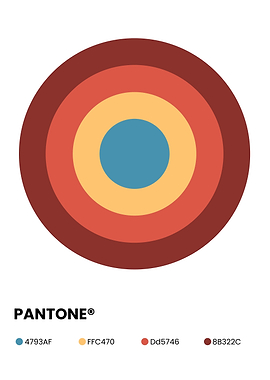 Pantone Color Palette Concentric Circles