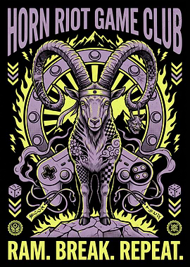 Horn Riot Game Club Graphic