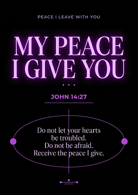 John 14:27 Inspirational Bible Verse Poster